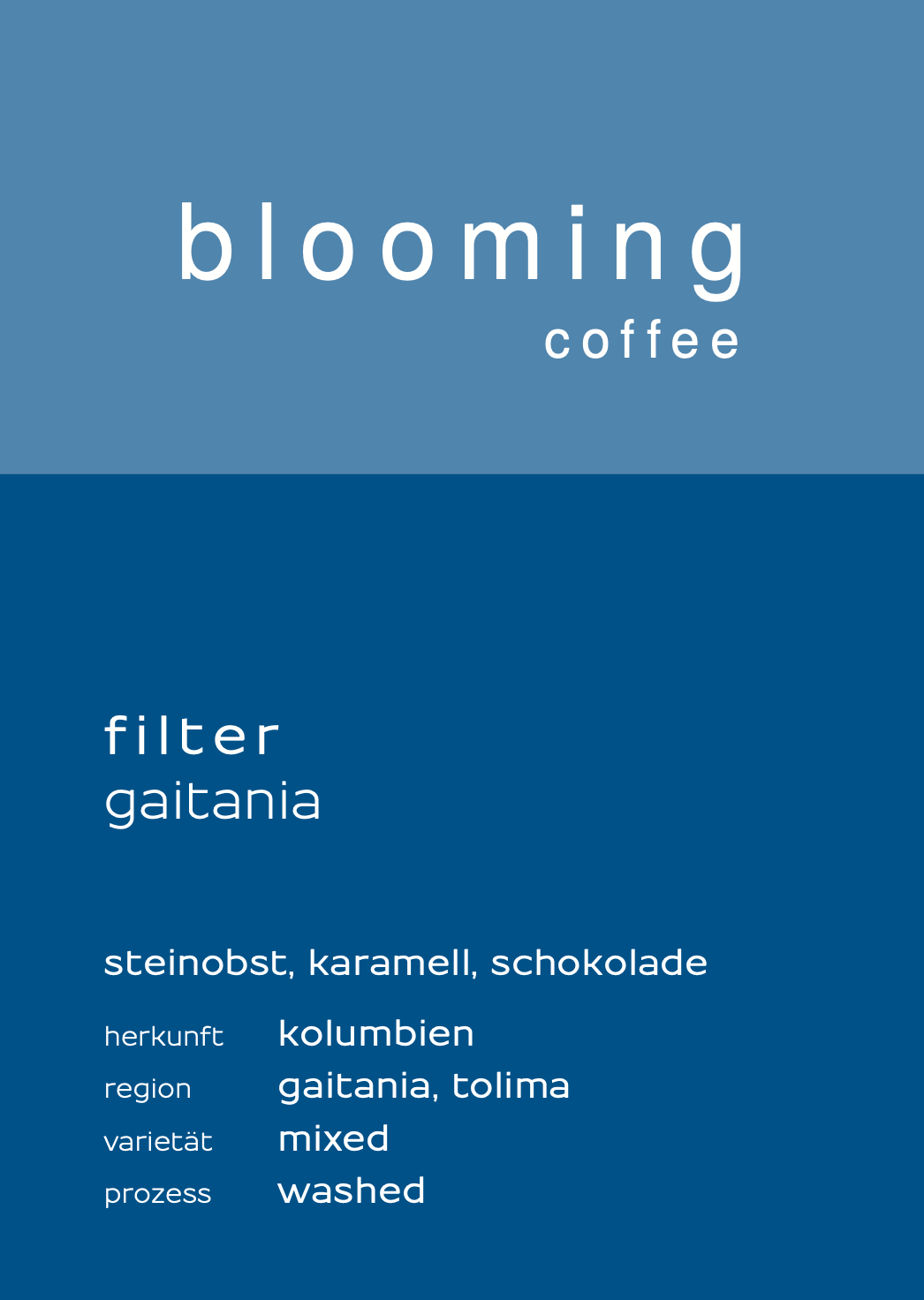 Filter Gaitania  - Kolumbien